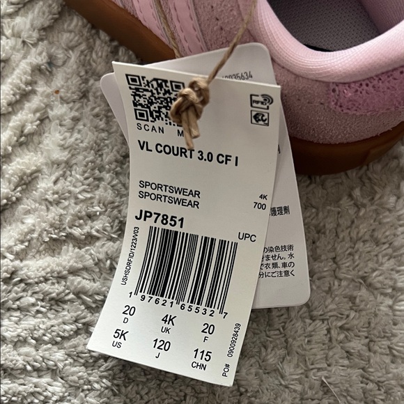 Infant/Toddler’s Adidas VL Court 3.0 Pink Sneakers - Picture 4 of 8